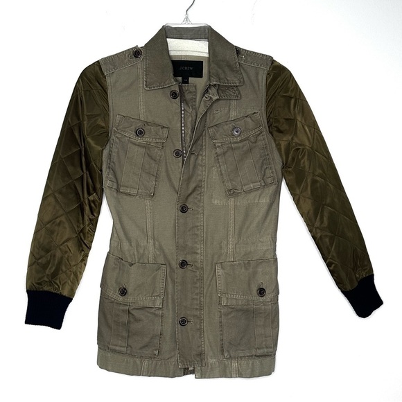 ❌5/$25❌ J Crew Boyfriend Quilted Fatigue Jacket XXS - Picture 2 of 6